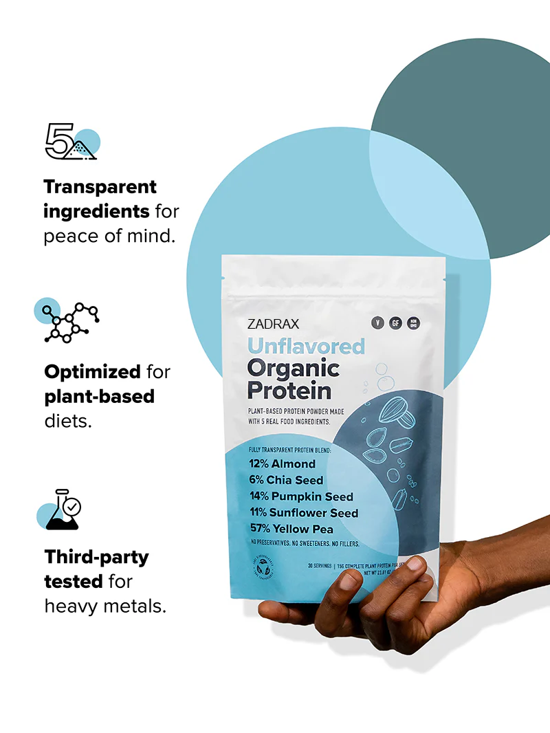 Zadrax Unflavored Organic Protein