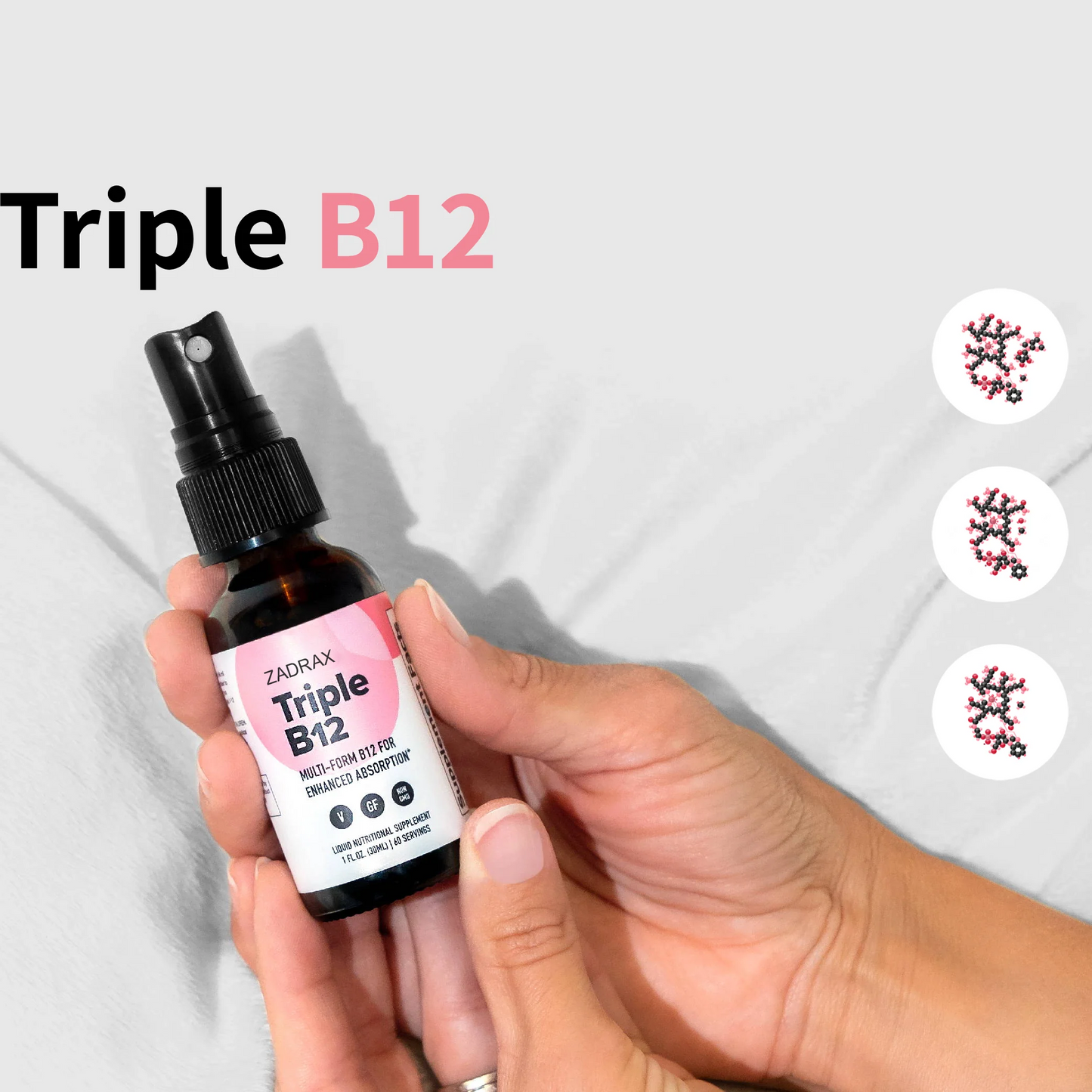 Zadrax Vegan Liquid Triple B12 Complex