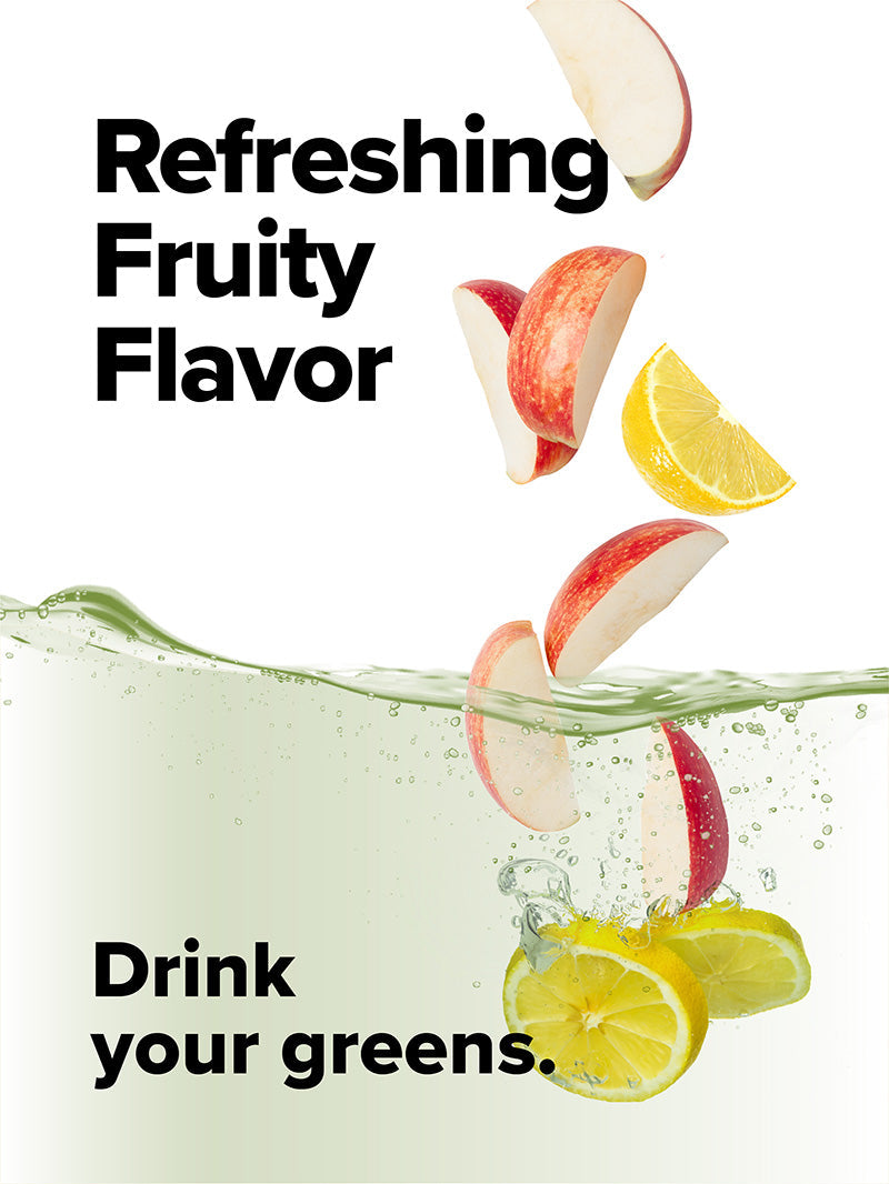 Daily greens by complement, Refreshing Fruity Flavor. Drik your greens.